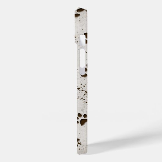 Muddy Dog Paw Prints Case-Mate iPhone Hülle (Rückseite / Links)