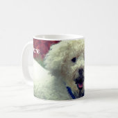 Muddy Faced Poodle Funny Dog Personalisiert Kaffeetasse (Vorderseite Links)
