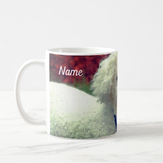Muddy Faced Poodle Funny Dog Personalisiert Kaffeetasse (Links)