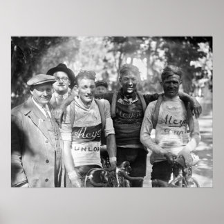 Muddy Faces Tour de France 1928 Nach Bühne 10 Poster