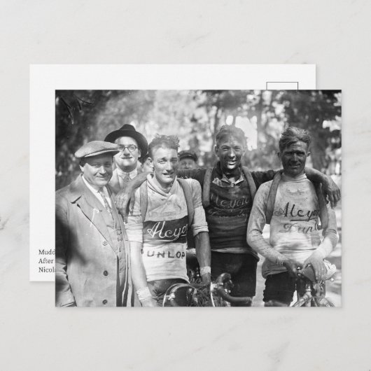 Muddy Faces Tour de France 1928 Nach Bühne 10 Postkarte (Vorne/Hinten)