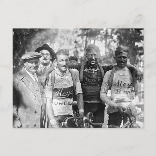 Muddy Faces Tour de France 1928 Nach Bühne 10 Postkarte (Vorderseite)