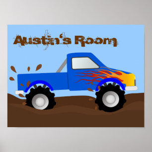 Muddy Monster Truck Personalisiert Poster