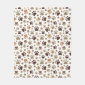 Muddy Paw Prints Fleece Blanket (Vorderseite)