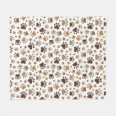 Muddy Paw Prints Fleece Blanket (Vorderseite (Horizontal))