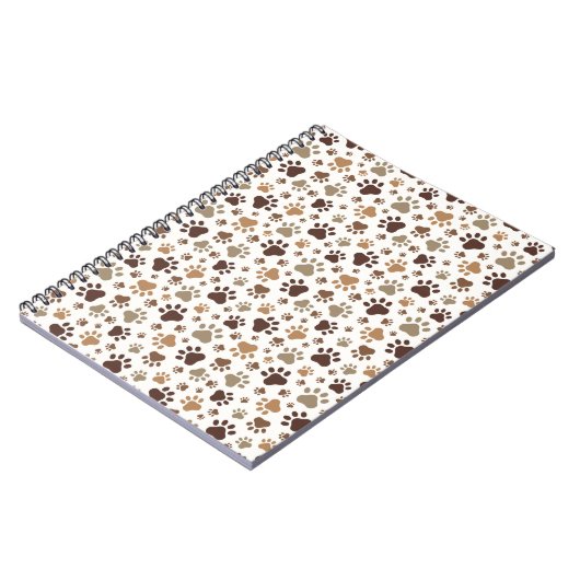 Muddy Paw Prints Spiral Notebook Notizblock (Linke Seite)