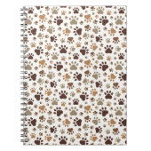 Muddy Paw Prints Spiral Notebook Notizblock (Vorderseite)