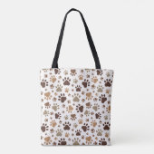 Muddy Paw Prints Tote Bag Tasche (Rückseite)