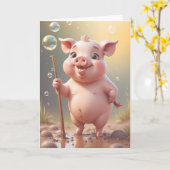 Muddy Paws Birthday Cheer Karte (Gelbe Blume)