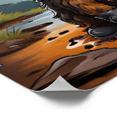 Muddy Paws, Happy Heart: Yorkie in Boots Wall Art Poster (Ecke)