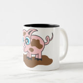 Muddy Piglet Morning Zweifarbige Tasse (VorderseiteRechts)