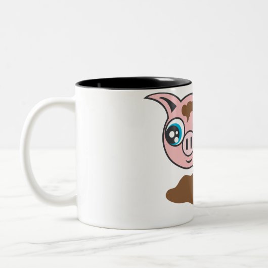 Muddy Piglet Morning Zweifarbige Tasse (Links)