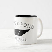 Muddy Pond Grunge Zweifarbige Tasse (VorderseiteRechts)