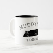 Muddy Pond Grunge Zweifarbige Tasse (Vorderseite Links)
