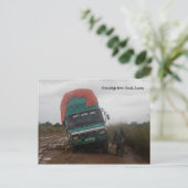 Muddy Road Postcard Postkarte (Stehend Vorderseite)