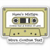 Muddy Yellow Audio Cassette Tape Aufkleber (Vorderseite)