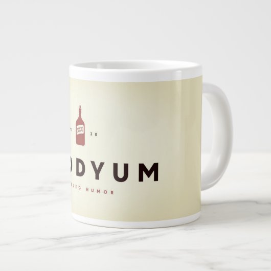 MuddyUm Bootleg Spaß Jumbo-Tasse (Vorderseite Rechts)