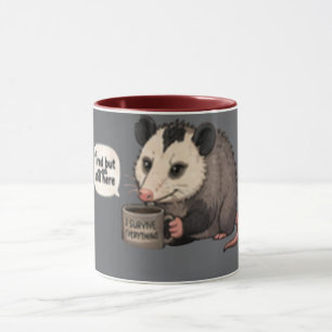 Müde aber immer noch hier   Lustig nachvollziehbar Tasse