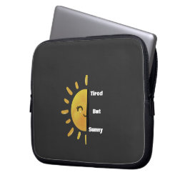 Müde aber Sonnenschein ☀️ | Lustiger Sommer-Burnou Laptopschutzhülle