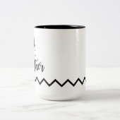 Müde als Mutter-Kaffee-Tasse Zweifarbige Tasse (Mittel)