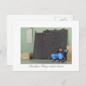 Müde Arbeiter in Souk Juma, Kuwait Postkarte (Vorne/Hinten)