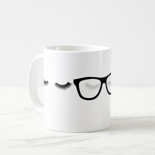 Müde Augen Kaffeetasse (Vorderseite Links)