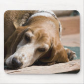 müde Basset Mousepad (Vorne)