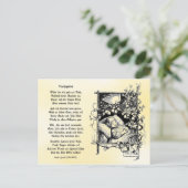 Müde bin ich geh zur Ruh Postkarte (Stehend Vorderseite)