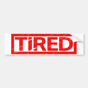 Müde Briefmarke Autoaufkleber