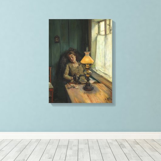 müde | Christlich Krohg | Leinwanddruck (Insitu (Holzboden))