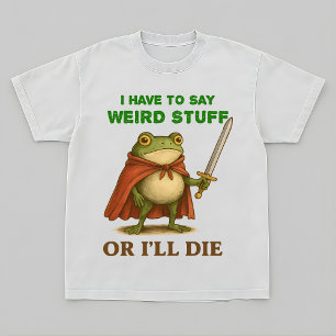 Müde Frosch-Kaffee-Shirt – Vintage-Skizzenstil T-Shirt