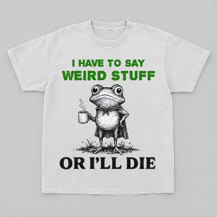 Müde-Frosch-Kaffeeshirt – im Vintage-Skizzenstil T-Shirt