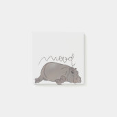 Müde Hippo - Große Stimmung Post-it Klebezettel (Vorderseite)