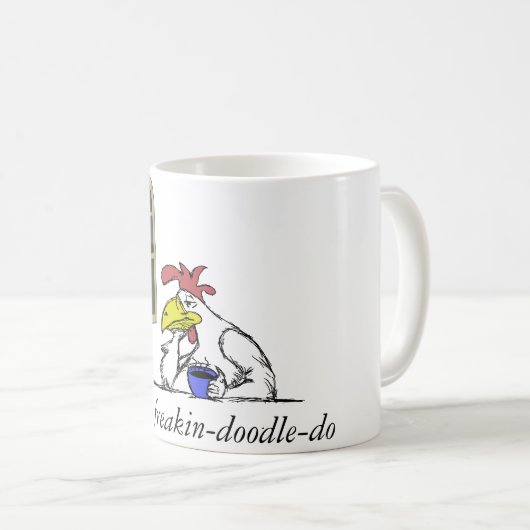 Müde Huhn-Kaffee-Tasse Kaffeetasse (VorderseiteRechts)