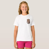 Müde Kaffee-Eule Kinder T-Shirt (Vorne ganz)