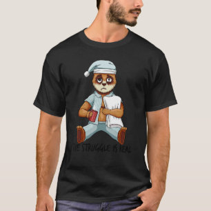 Müde Lazy Meerkat der Kampf ist wirklich zu erhalt T-Shirt