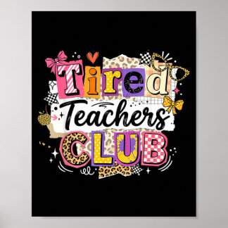 Müde Lehrer Sommerclub Lustiger Lehrer Sommer Poster