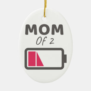 Müde Mama Mama 2 Mamas 2 Jungen Muttertag Keramik Ornament