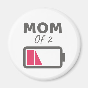 Müde Mama Mama von 2 Mamas 2 Jungen Muttertag Magnet