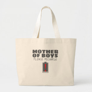 Müde Mama Mutter von Jungen Bitte lade Geschenke n Jumbo Stoffbeutel