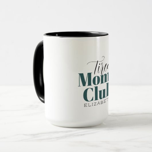 Müde Moms Club Wasserflasche Tasse (Vorderseite Links)