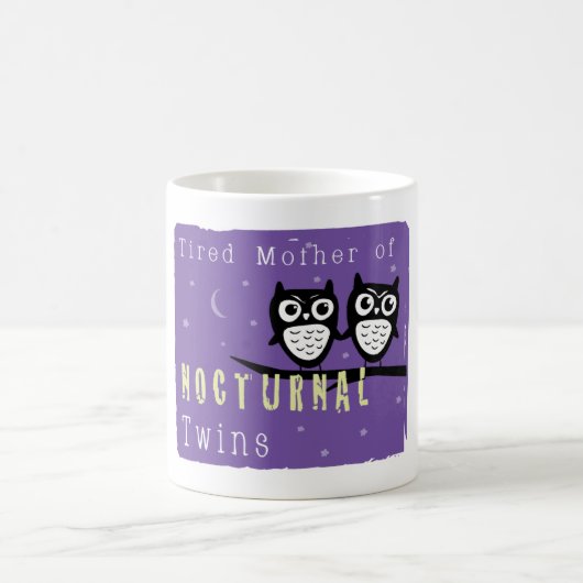 Müde Mutter der nächtlichen Zwillinge Kaffeetasse (Mittel)
