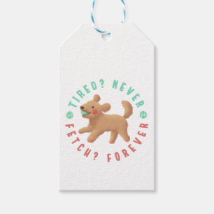 Müde? Nie. Hol dir? Für immer. Goldendoodle Geschenkanhänger