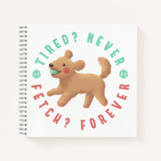 Müde? Nie. Hol dir? Für immer. Goldendoodle Notizblock