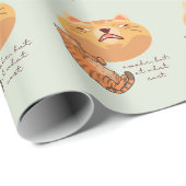 Müde Orange Katze Geschenkpapier (Rolleneckpunkt)