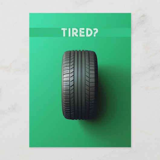 müde postkarte (Vorderseite)