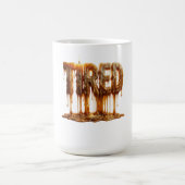 Müde Schmelzende Kerzen-Typografie Burnout-Mutter- Kaffeetasse (Mittel)