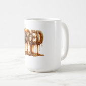 Müde Schmelzende Kerzen-Typografie Burnout-Mutter- Kaffeetasse (VorderseiteRechts)