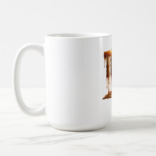 Müde Schmelzende Kerzen-Typografie Burnout-Mutter- Kaffeetasse (Links)