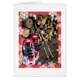 Müde Schneeschuhe! Mitteilungskarte